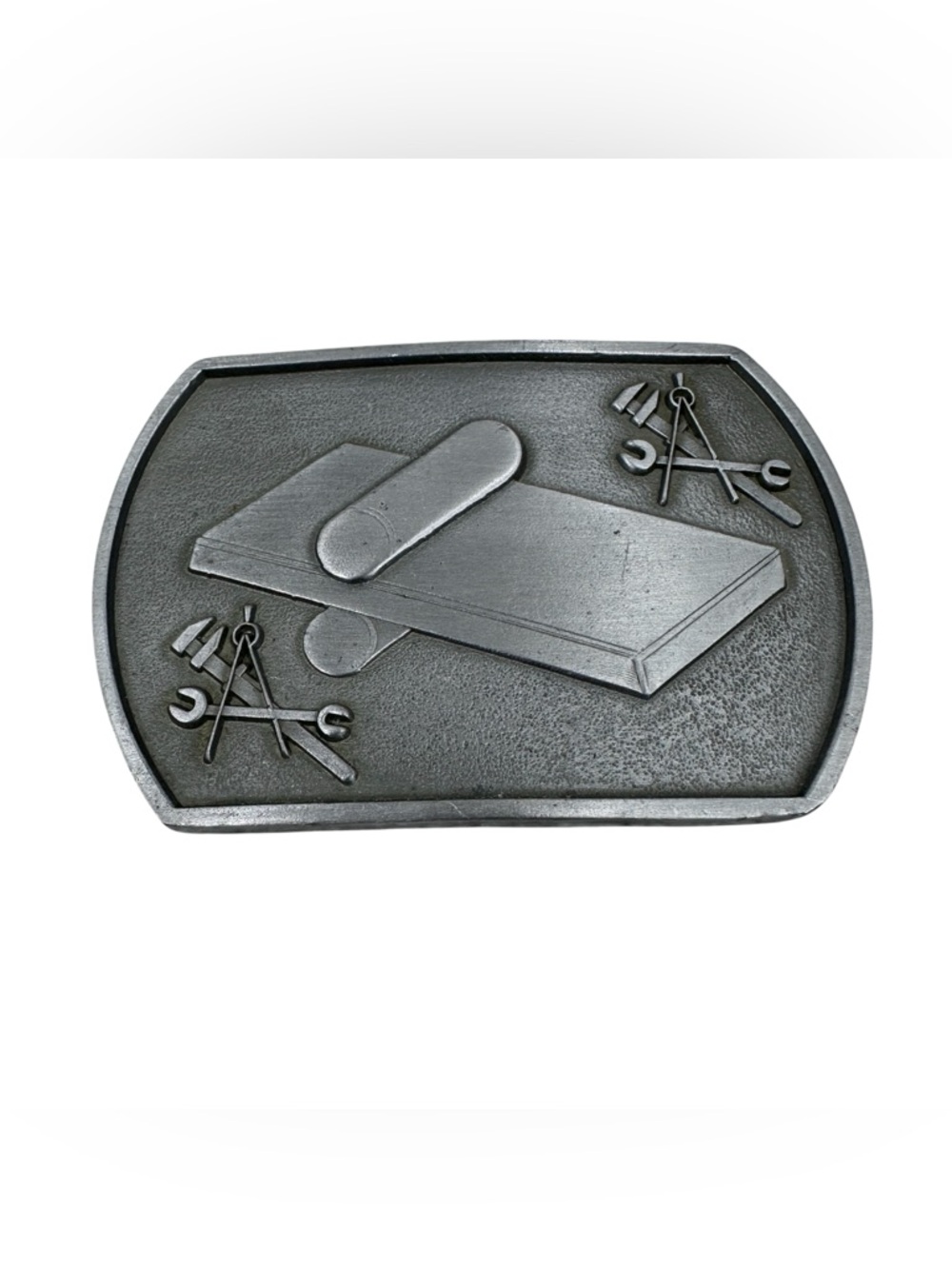 Sheet Metal Workers Belt Buckle Vintage Trade Silver